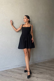 Siyah Ravello Korse Detay Elbise SY-2375-Siyah