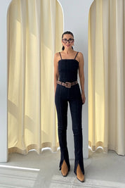 Lacivert Kot Bustiyer Pantolon Takım SY-3366-Lacivert