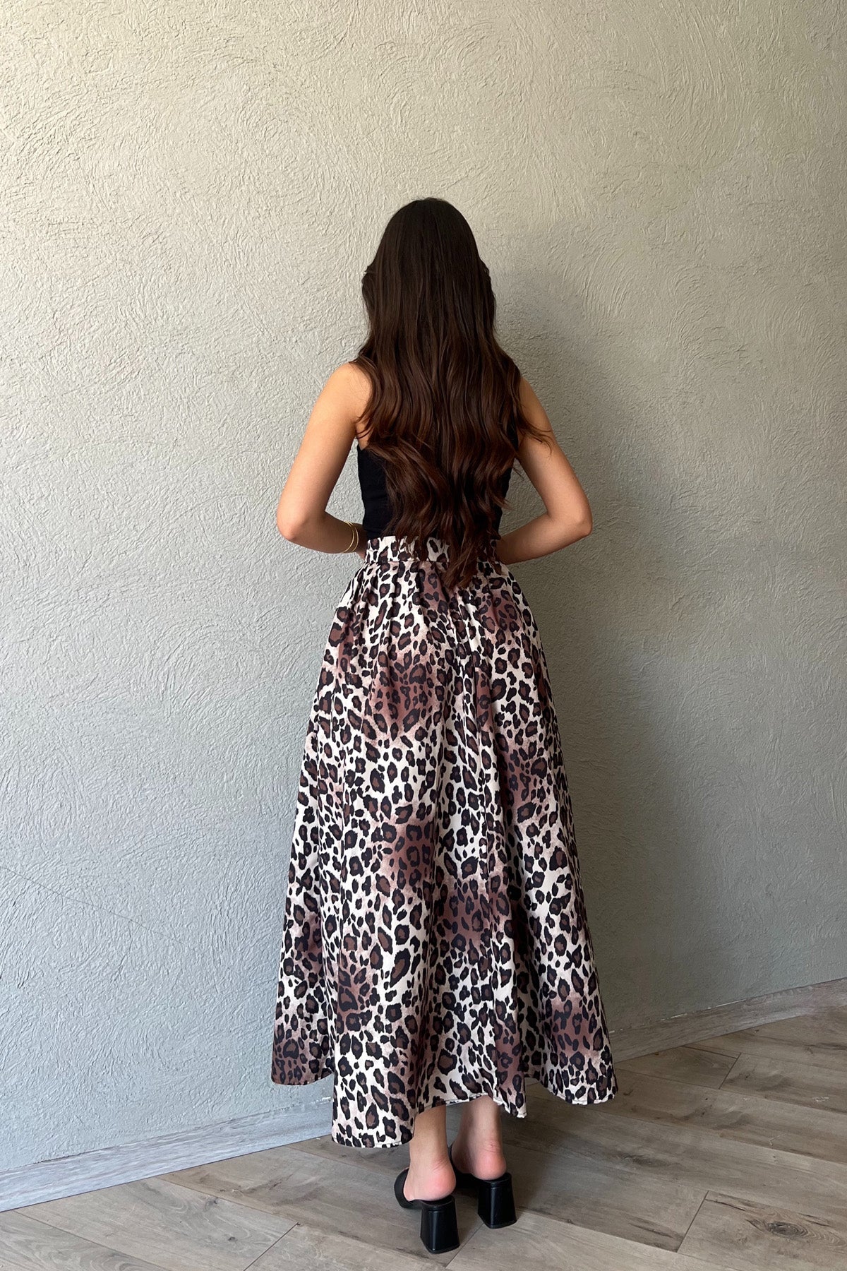 Leopar Yırtmaç Detaylı Paraşüt Balon Etek SY-2171-Leopar