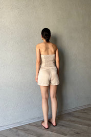 Bej Arkası Gipeli Saten Büstiyer SY-2576-Bej