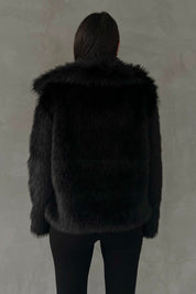 Siyah Kısa Suni Kürk Ceket SY-2429-Siyah