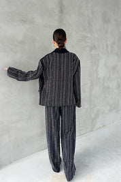 Siyah Çıtçıtlı Taşlı Premium Ceket SY-2754-Siyah