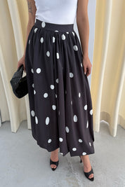 Siyah Puantiyeli Uzun Etek SY-3351-Siyah