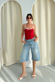 Mavi Şehir Boy Denim Şort SY-3264-Mavi