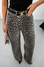 Pinterest Leopar Wide Leg Jean SY-3433-Leopar