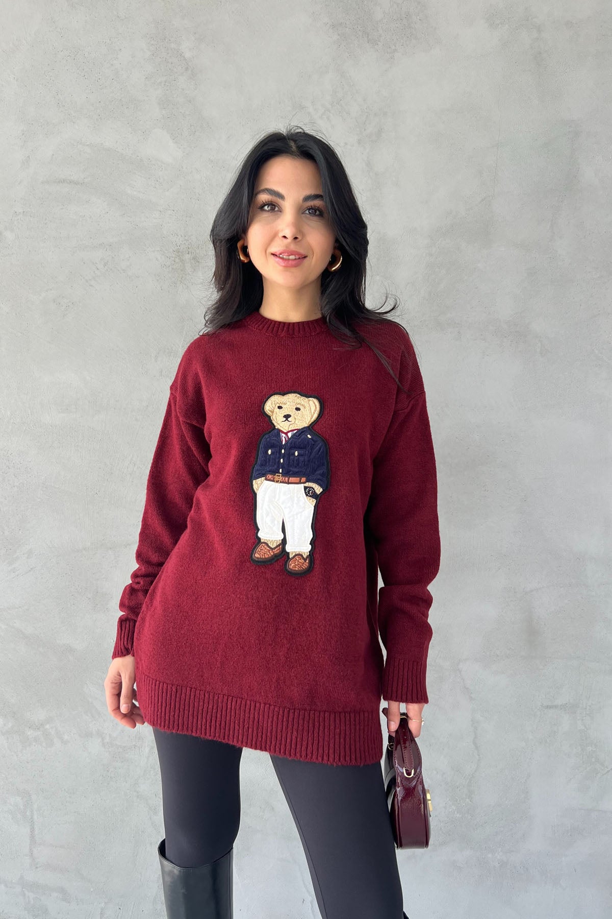 Teddy Bear Bordo Kazak SY-2550-Bordo