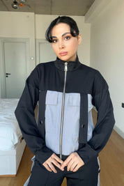 Siyah Blok Renkli Paraşüt Takım SY-2974-Siyah