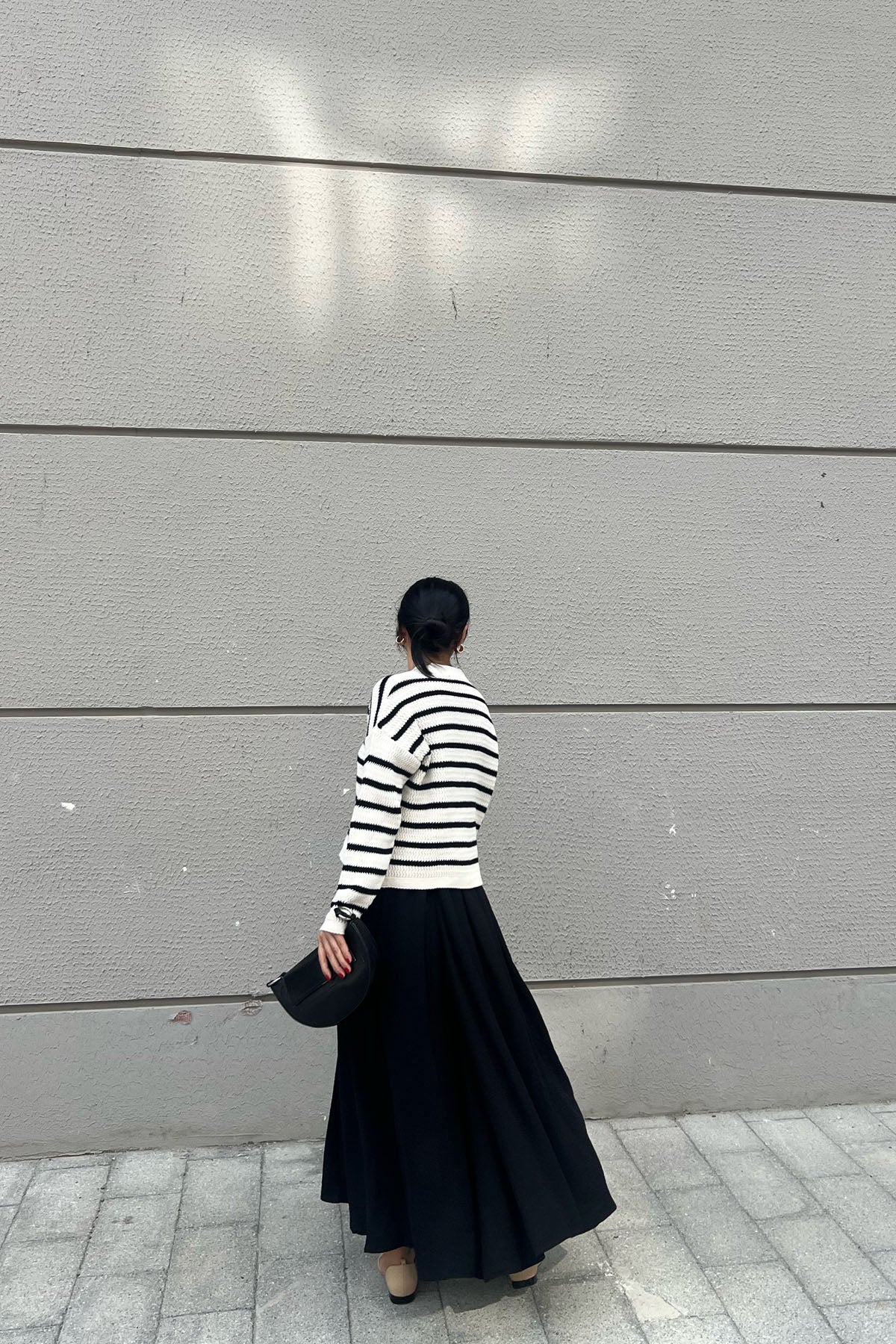 Siyah Cepli Uzun Etek SY-2454-Siyah