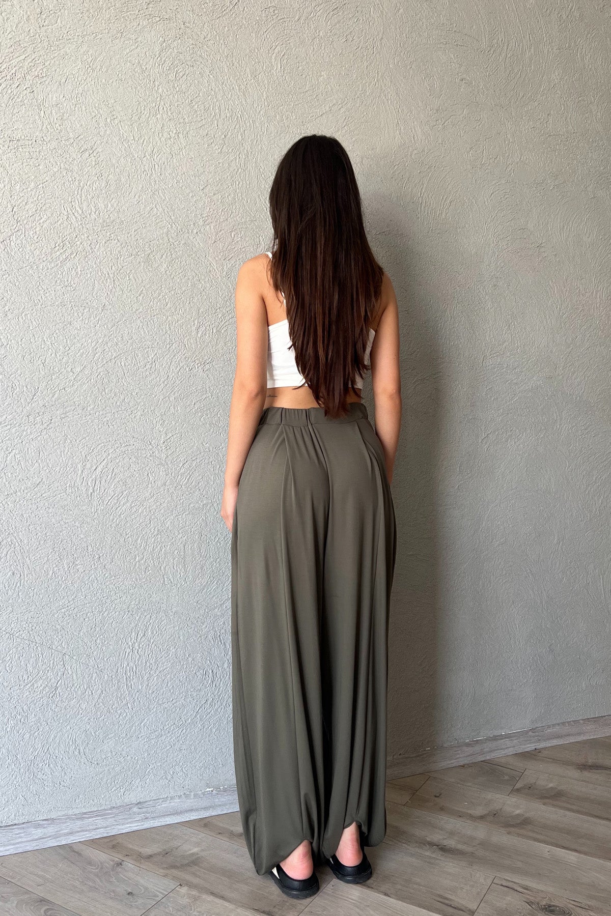 Haki Modal Nice Şalvar Pantolon SY-2221-Haki