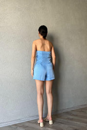 Mavi Saten Büstiyer SY-2870-Mavi