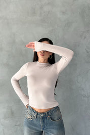 Bej Basic Uzun Kollu Body SY-2655-Bej