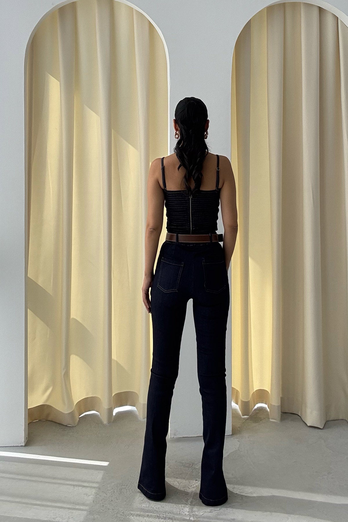 Lacivert Kot Bustiyer Pantolon Takım SY-3366-Lacivert