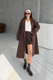 Kahve Sakallı Kaşe Kaban SY-3414