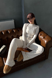 Taş Rengi Dokulu Bahar Basic Rahat Takım SY-2953-Taş