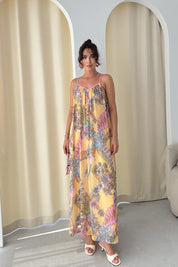 İp Askılı ZR Tasarım Çiçekli Elbise SY-3275-Çiçekli