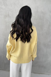 Sarı Premium Triko Kazak SY-3360-Sarı