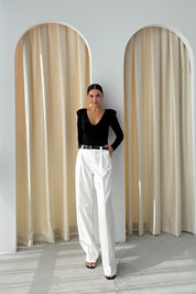 Ekru Premium Palazzo Pantolon SY-3322-Ekru