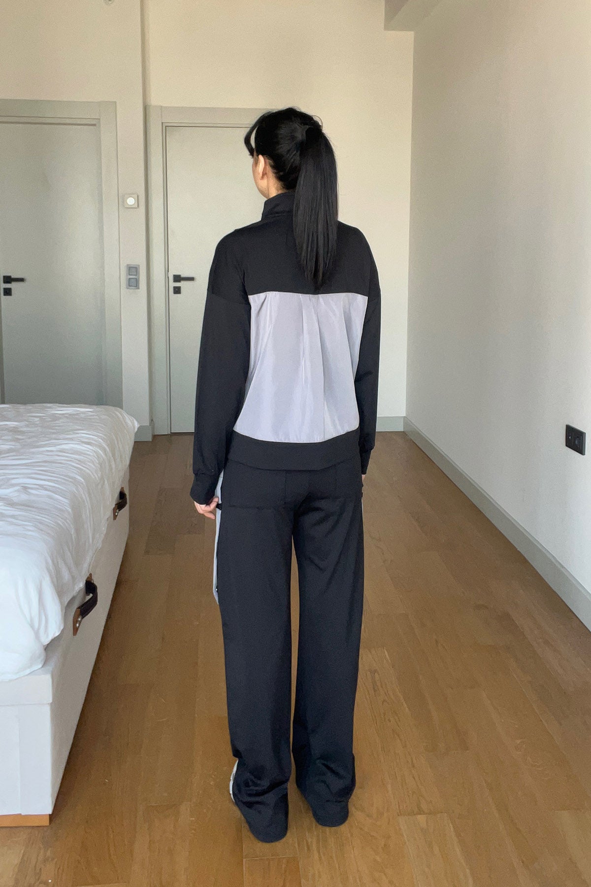 Siyah Blok Renkli Paraşüt Takım SY-2974-Siyah