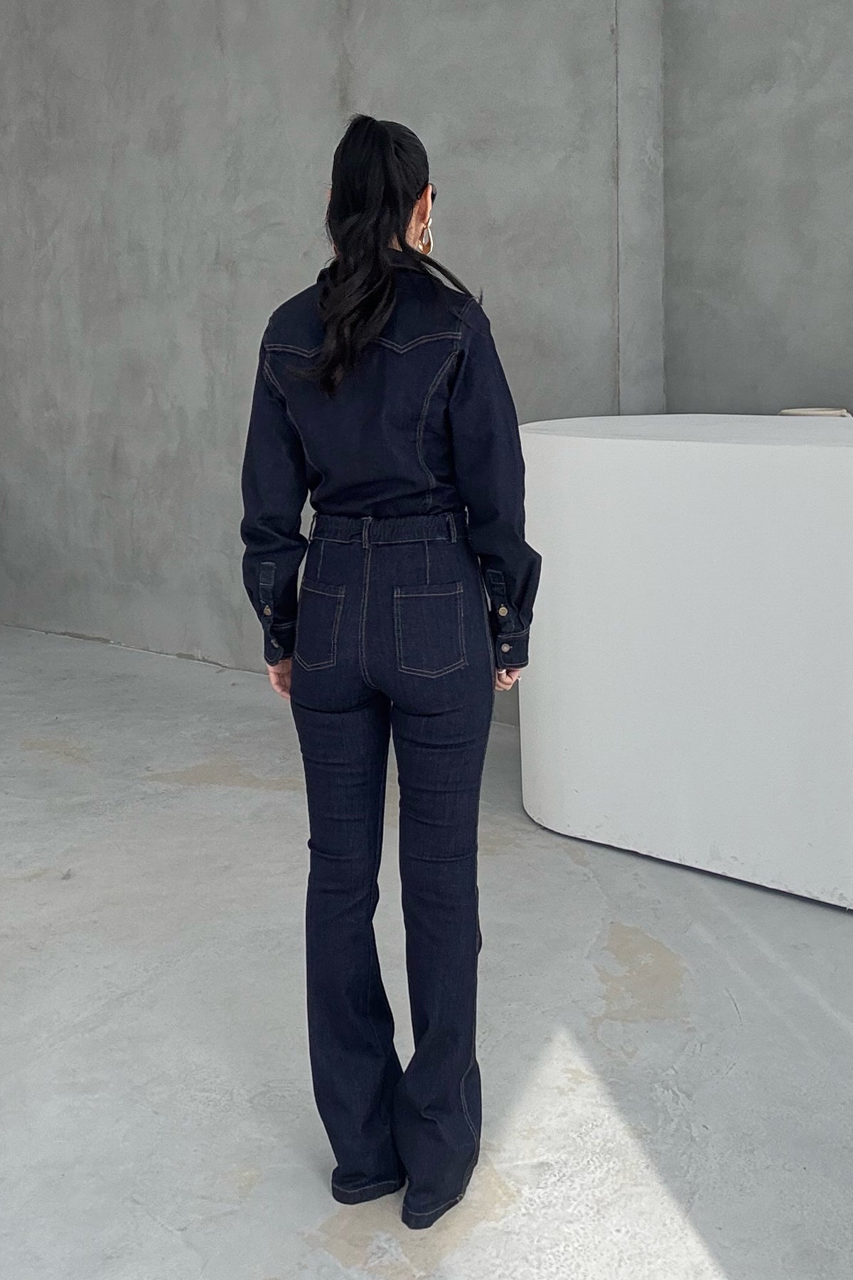 Lacivert Kot Gömlek Pantolon Takım SY-3364-Lacivert