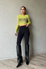 Yeşil File Bluz SY-0989-Yeşil