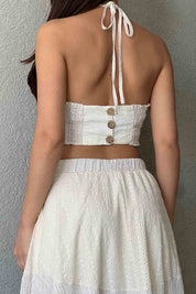 Bej Bağlamalı Arkası Düğmeli Büstiyer SY-1938-Bej