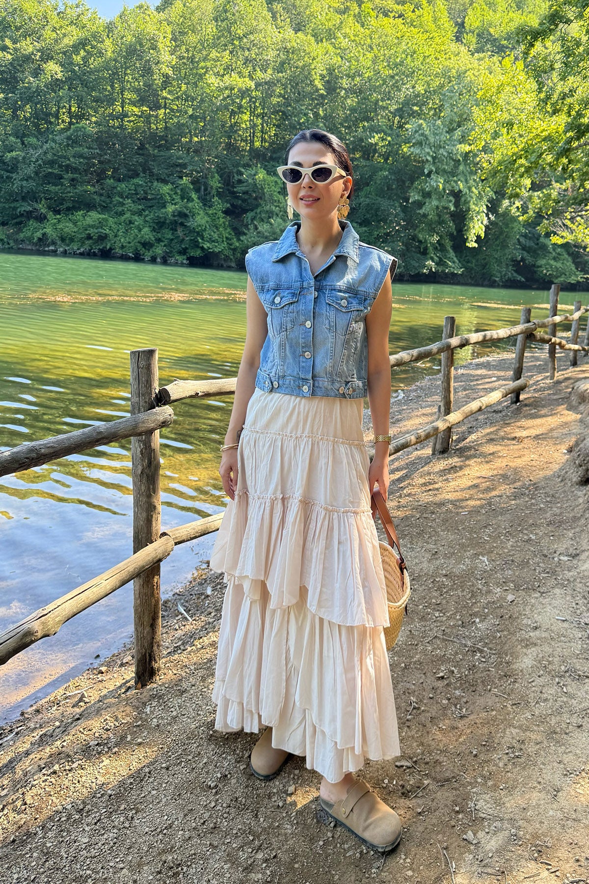 Krem Kat Kat Tasarım Jüraj Etek SY-3234-Krem