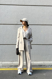 Bej Premium Palazzo Pantolon SY-2879-Bej