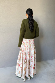 ZR Model Çiçek Desenli Güpürlü Etek SY-3361-Desenli