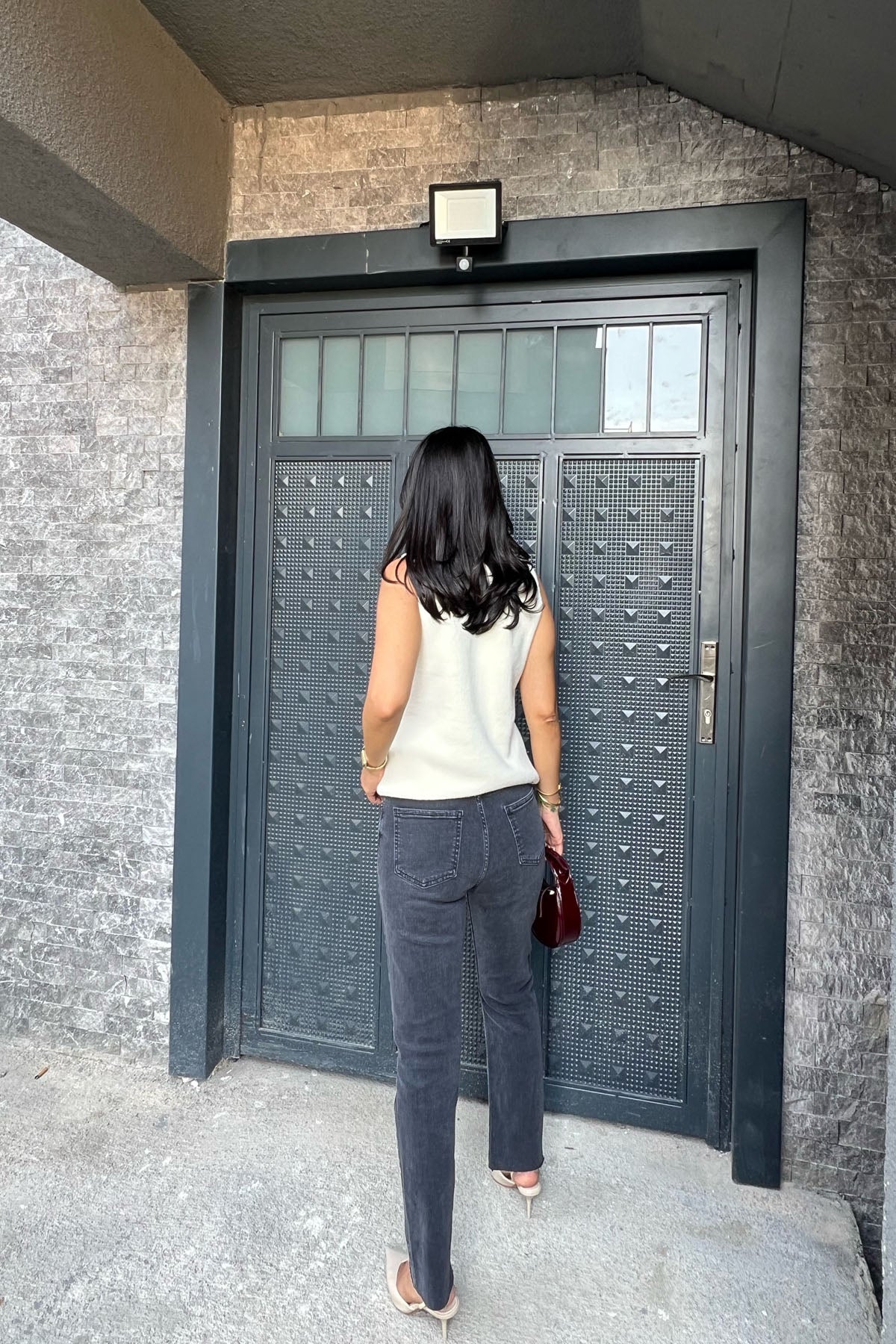 Füme Boy Fit Kesik Paça Jean SY-2472-Füme