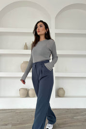 Petrol Yeşili Premium Palazzo Pantolon SY-1696-Petrol Yeşili