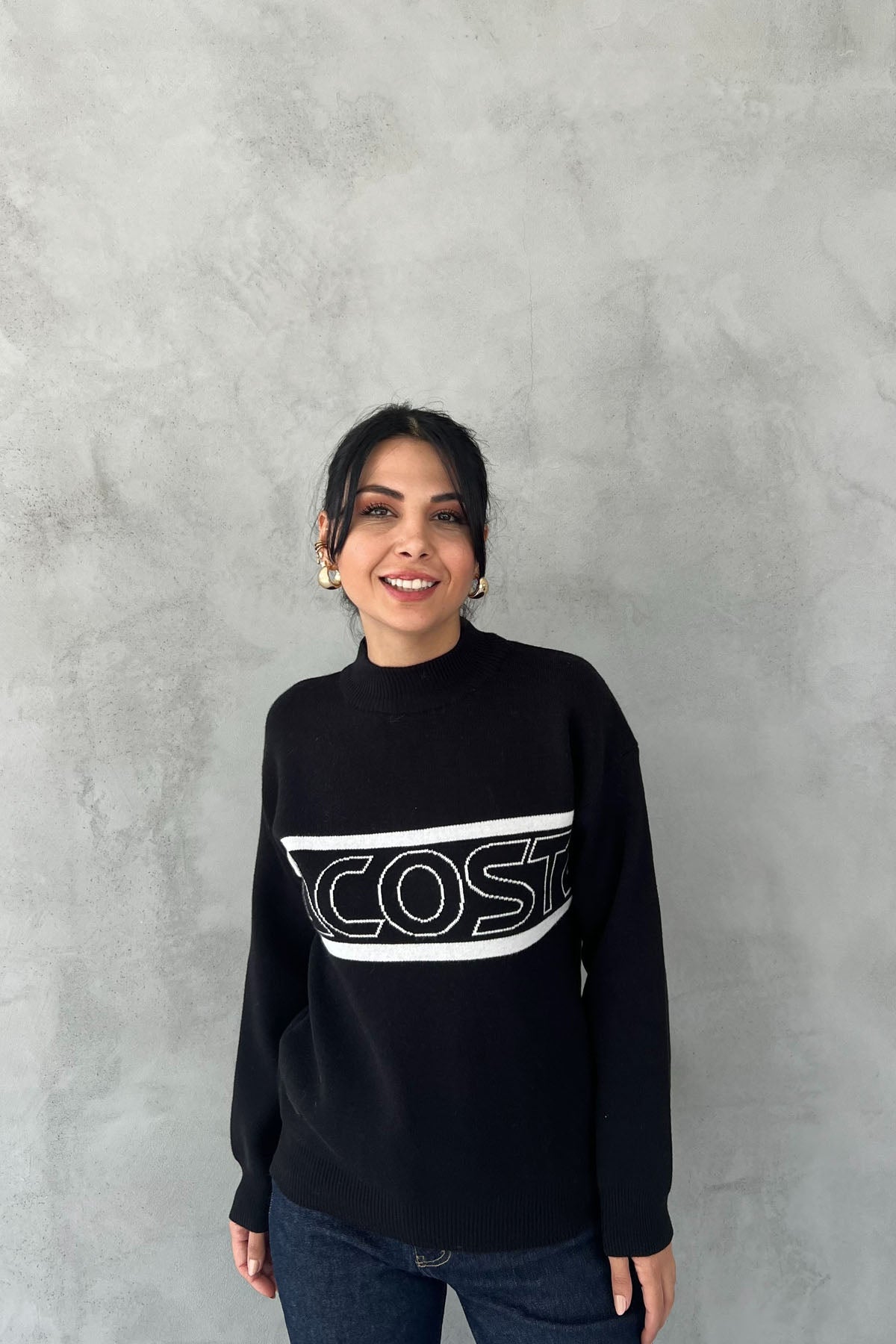 Siyah L Muadili Triko Kazak SY-2465-Siyah