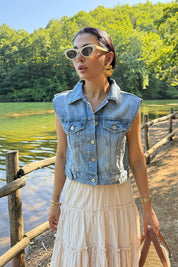 Mavi Denim Marta Yelek SY-3233-Mavi