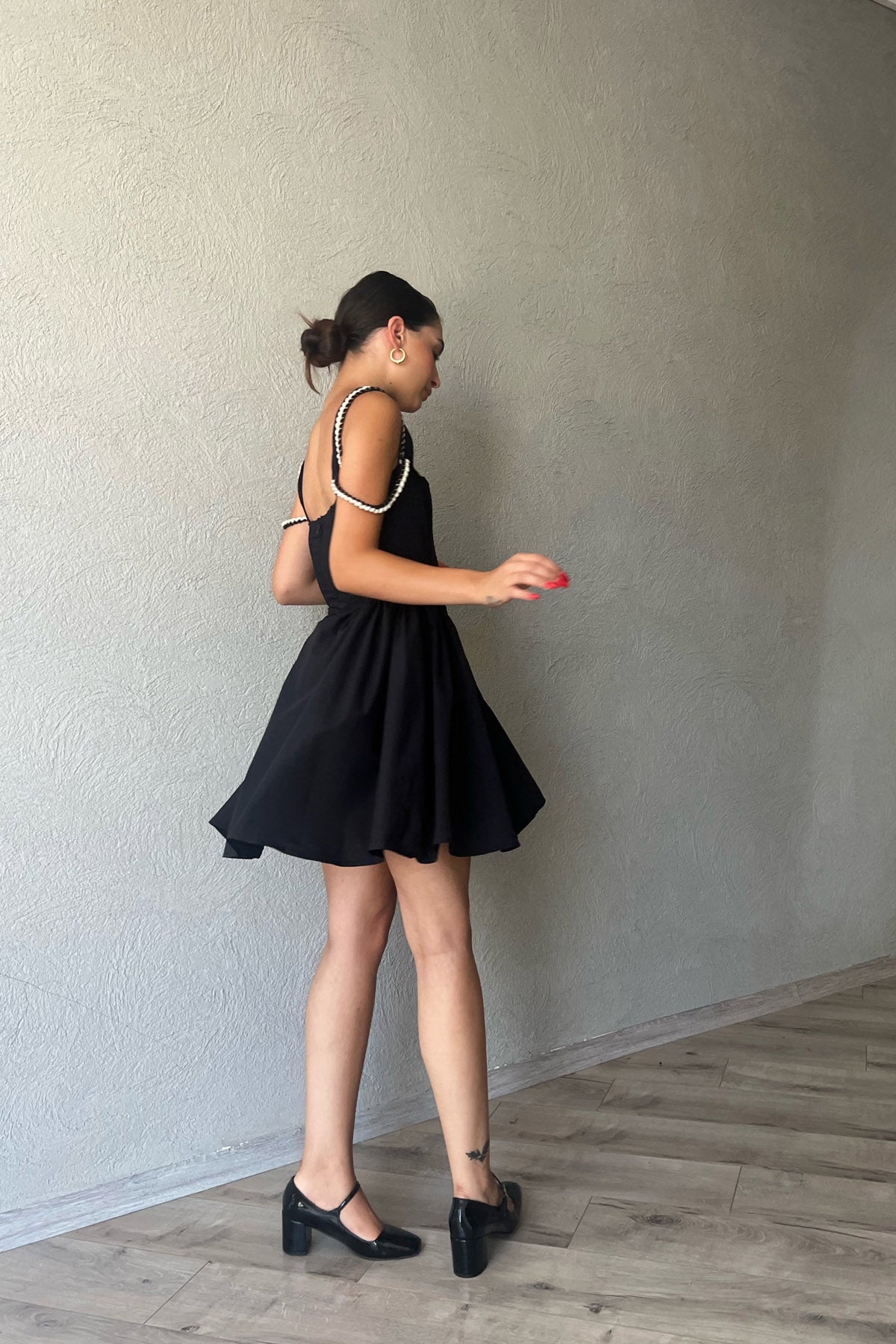 Siyah Ravello Korse Detay Elbise SY-2375-Siyah