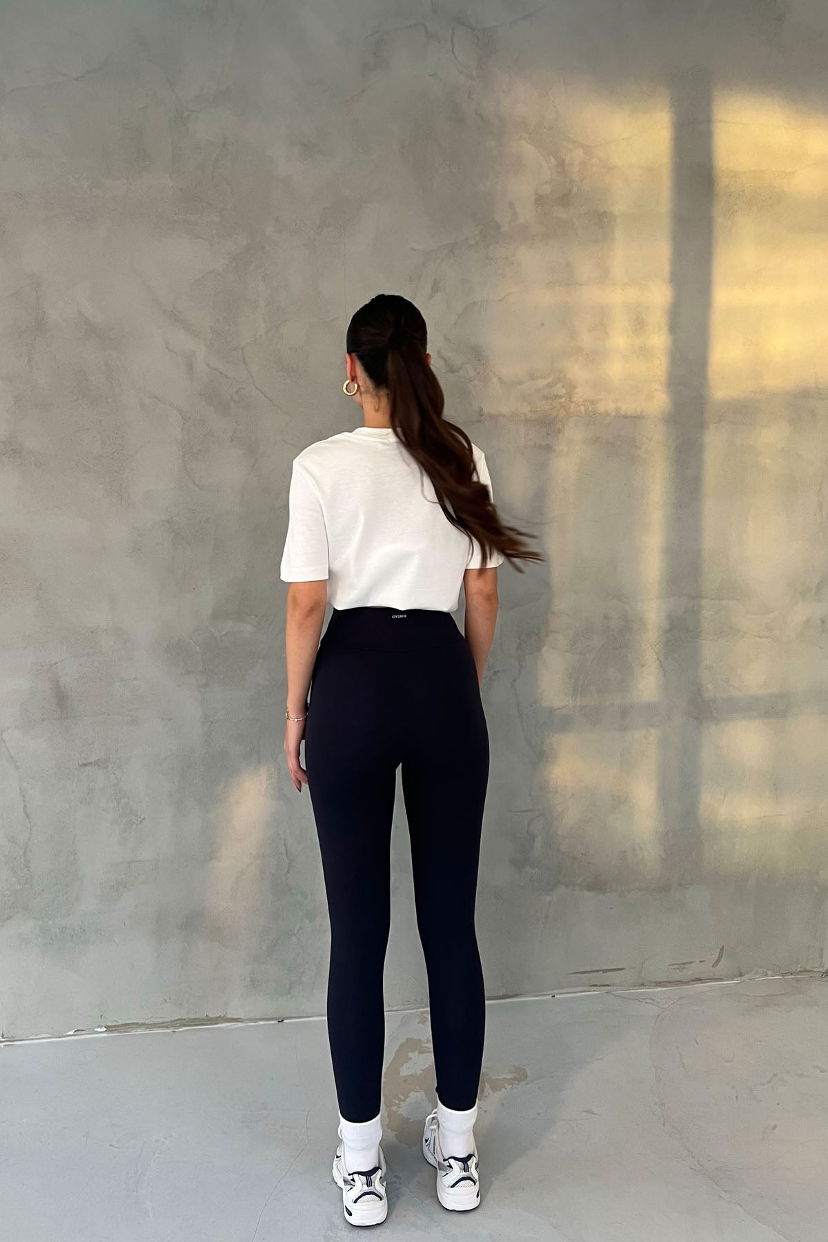 Lacivert Yüksek Bel Biker Uzun Tayt SY-2656-Lacivert