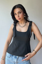 Siyah Zr Model Fiyonklu Bluz SY-3140-Siyah