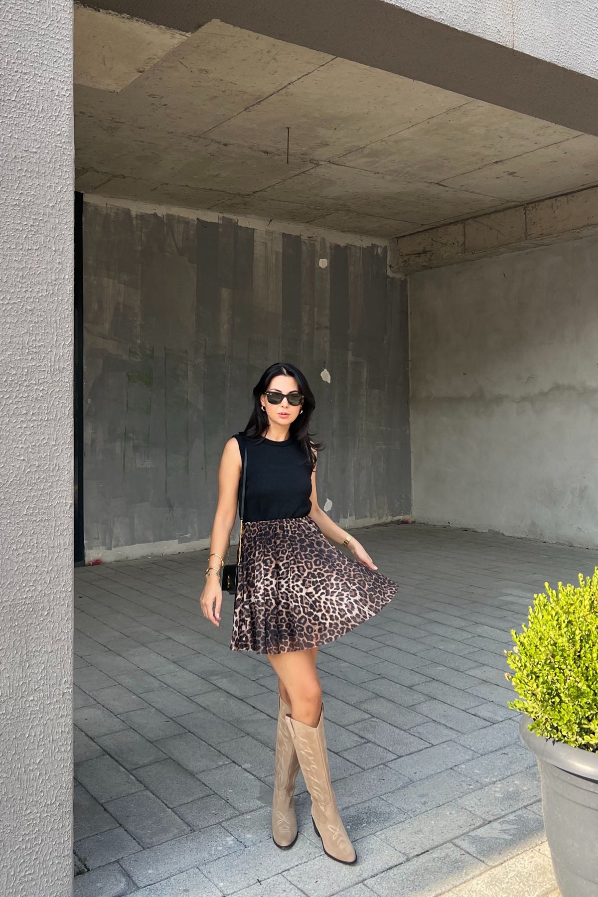 Siyah Yırtmaçlı Triko Bluz SY-2459-Siyah