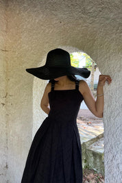 Siyah Askı Aparat Detaylı Brode Elbise SY-2036-Siyah