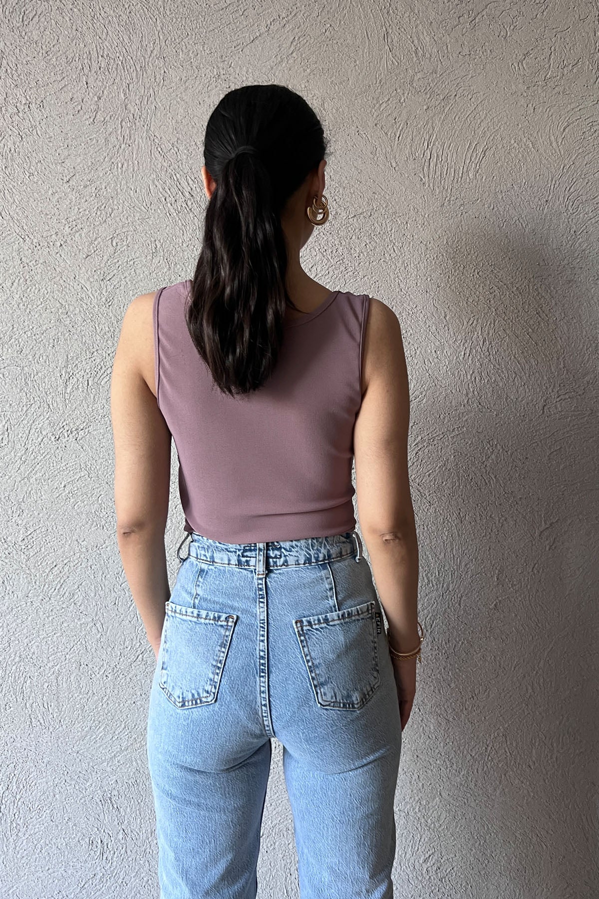 Gül Kurusu Önü Büzgülü Bodysuit SY-0557-Gül Kurusu