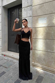 Siyah Kat Kat Gipeli Etek SY-1908-Siyah