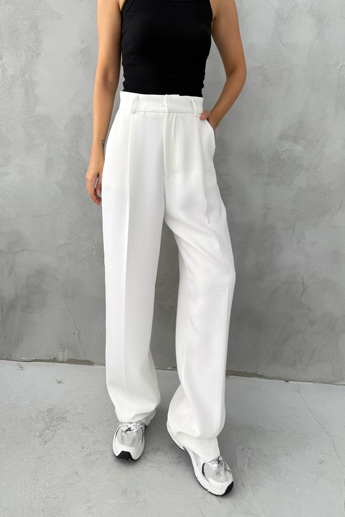 Ekru Premium Kumaş Pantolon SY-3355-Ekru