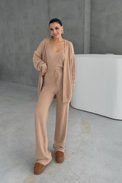Yumuşak Dokulu Bej Üçlü Takım SY-3380-Bej
