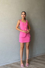 Pembe Klasik Mini Etek SY-1838-Pembe