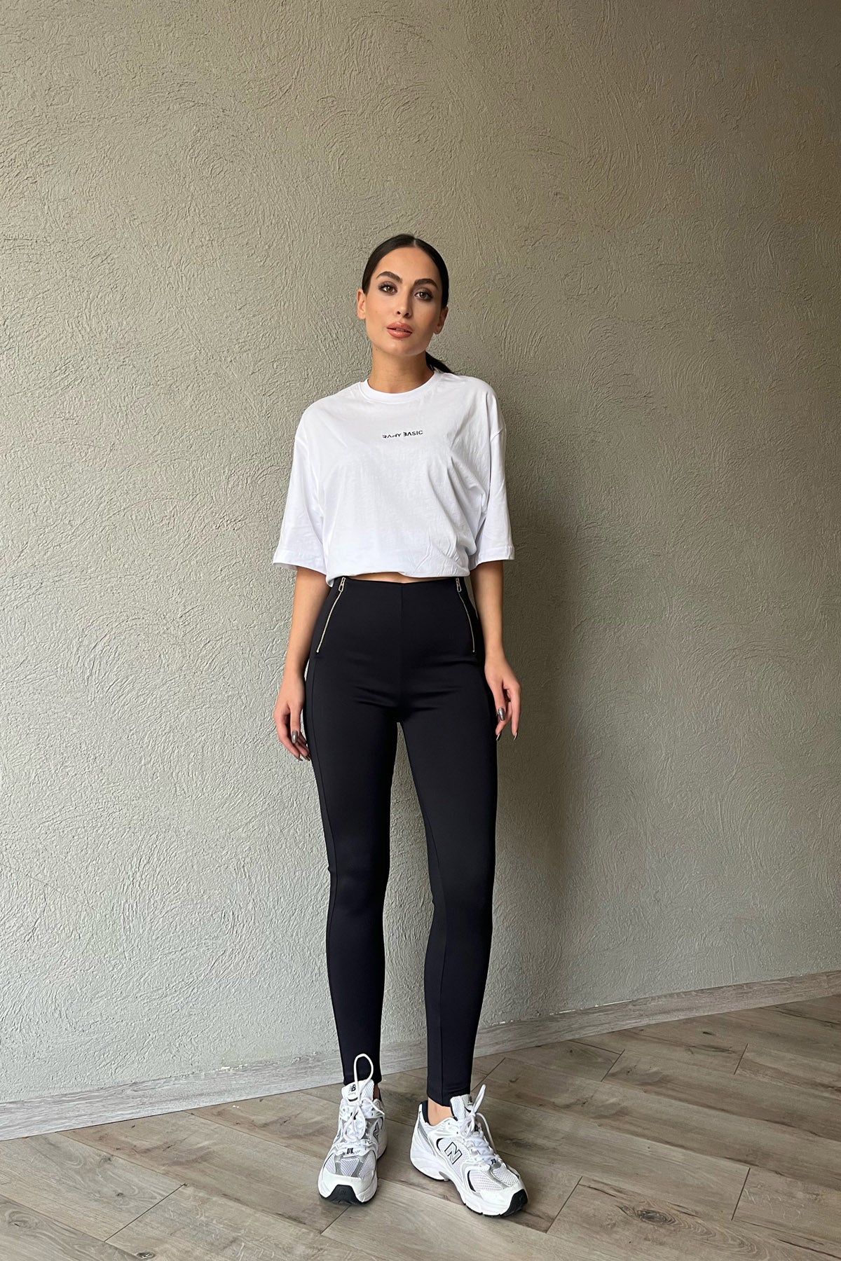 Lacivert Fermuar Detaylı Tayt SY-1467-Lacivert