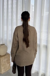 Vizon V Yaka Oversize Pinterest Triko Kazak SY-3348-Vizon