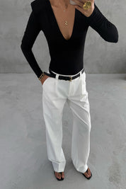 Ekru Premium Palazzo Pantolon SY-3322-Ekru