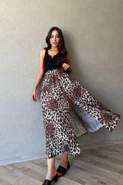 Leopar Yırtmaç Detaylı Paraşüt Balon Etek SY-2171-Leopar