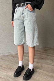 Mavi Free  Bermuda Kapri SY-2007-Mavi