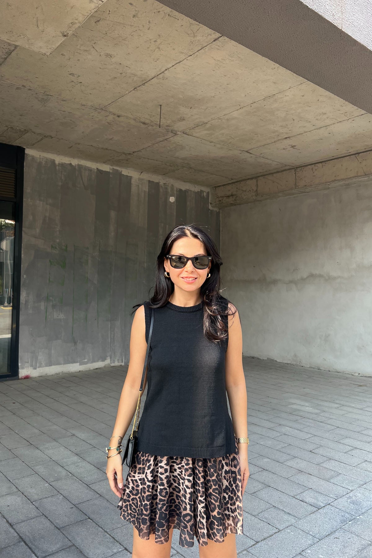 Siyah Yırtmaçlı Triko Bluz SY-2459-Siyah