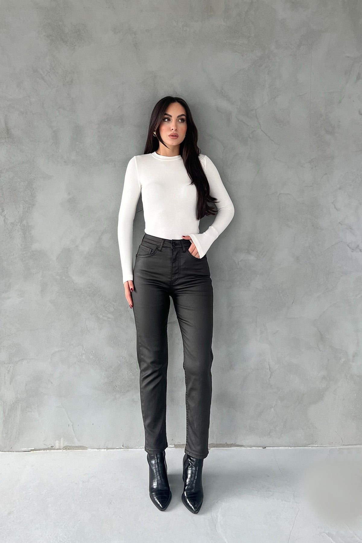 Haki Mumlu Görünüm Jean SY-1424-Haki