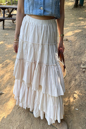 Krem Kat Kat Tasarım Jüraj Etek SY-3234-Krem